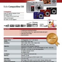 Цифров фотоапарат " Rollei compactline 130" + зарядно + 4 батерии, снимка 9 - Фотоапарати - 23861207