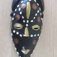  Африканска маска с кобо и бронз, снимка 4 - Колекции - 21935549