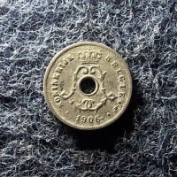 5 цента Белгия 1906, снимка 2 - Нумизматика и бонистика - 25458069
