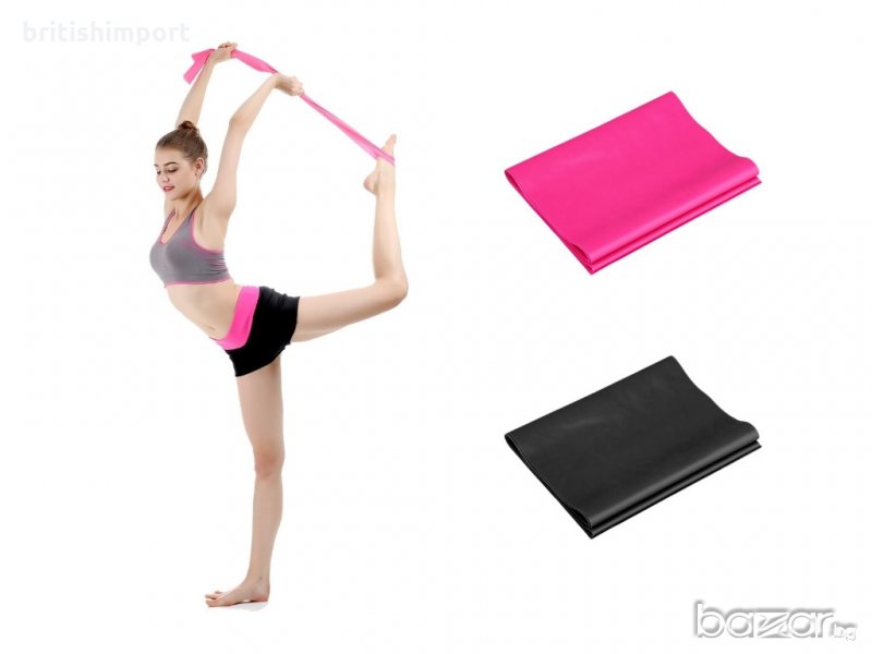 Еластична лента за пилатес, йога, фитнес, упражнения, два цвята, снимка 1