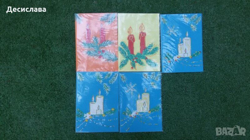 Новогодишни Картички - рисунки ръчна изработка, снимка 1