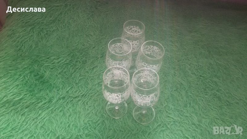 Красиви стъклени чашки с рисунък от соца, снимка 1