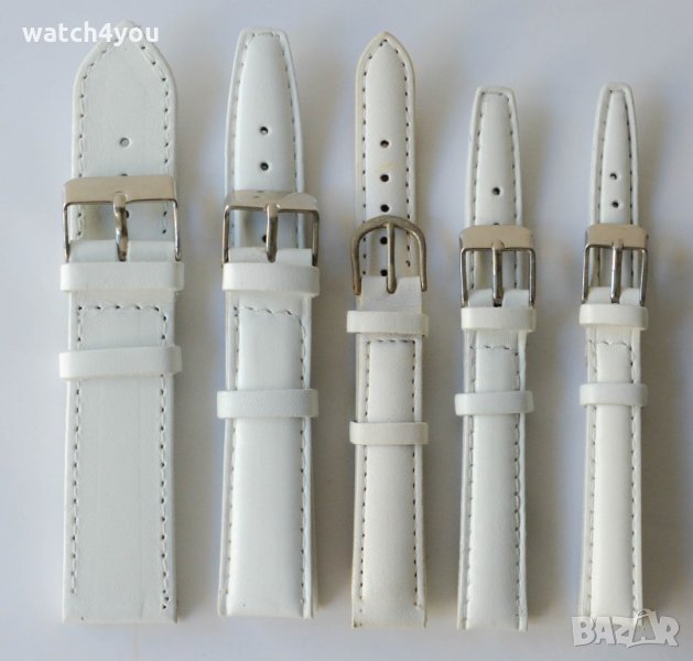 БЯЛА КОЖЕНА КАИШКА ЗА ЧАСОВНИК БЕЛИ КОЖЕНИ КАИШКИ ЗА ЧАСОВНИЦИ.КРЕМАВА КАИШКА.BIALA KAISHKA, снимка 1