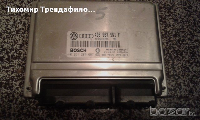 VW Audi V6 Engine ECU 4D0907551F 4D0 907 551 F 0261204687 компютър за ауди а6 2.8 бензин, снимка 2 - Части - 15068677