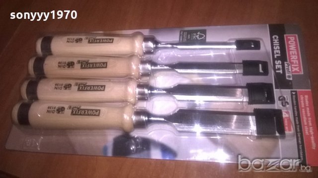 powerfix-хром ванадиеви длета 4бр-немски и висококачествени, снимка 3 - Други инструменти - 19961247