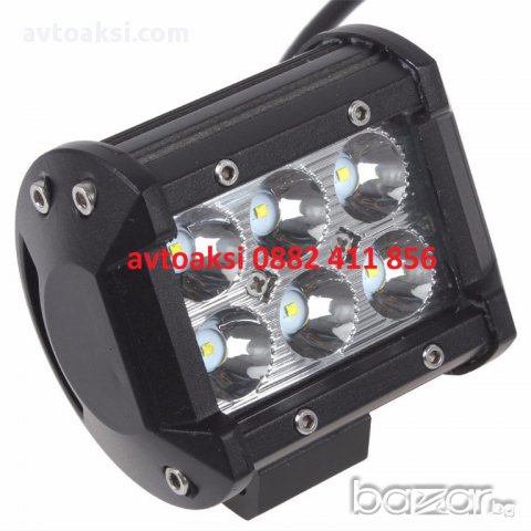 LED Bar с 6 мощни диода 18w- 12/24v цена за 1бр нови, снимка 3 - Аксесоари и консумативи - 16954708