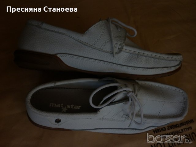 Дамски бели мокасини Мат Стар, снимка 11 - Дамски ежедневни обувки - 19106971