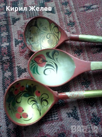 Дървени стари руски лажици 4949 , снимка 6 - Антикварни и старинни предмети - 24043032