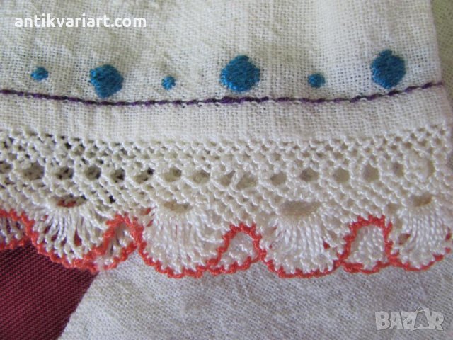 19 век Фолк Арт Дамска Блуза ръчно бродирана, снимка 8 - Антикварни и старинни предмети - 25947214