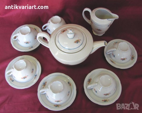 Стар Порцеланов Сервиз за Чай Германия, снимка 4 - Антикварни и старинни предмети - 24993186