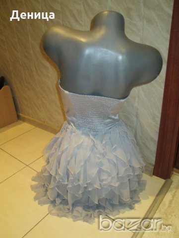 Сребърно-сива рокля, снимка 2 - Рокли - 18588363