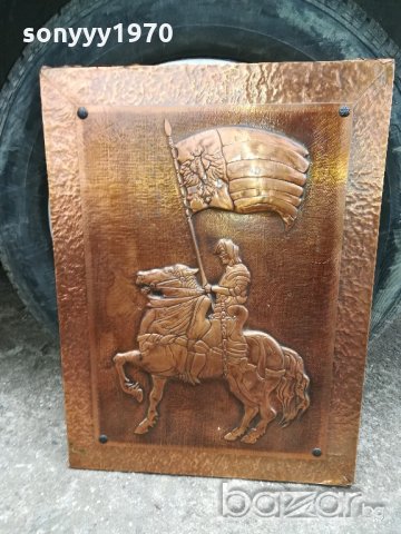 картина ретро колекция-рицар на кон 50х40см-внос швеицария, снимка 2 - Колекции - 20272048