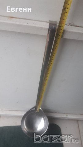 Черпак професионален голям 18см алпака неръждавейка, снимка 2 - Домашни продукти - 20060829