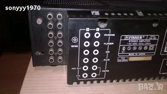 fisher ca-60 amplifier-made in japan-за ремонт-внос швеицария, снимка 8 - Ресийвъри, усилватели, смесителни пултове - 22600256