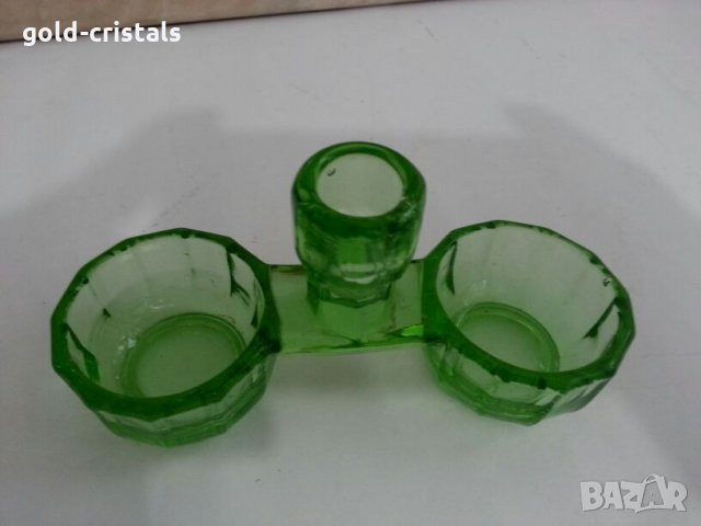 стара стъклена солница , снимка 2 - Антикварни и старинни предмети - 26107029