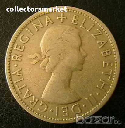 ½ крона 1954, Великобритания, снимка 2 - Нумизматика и бонистика - 15869887