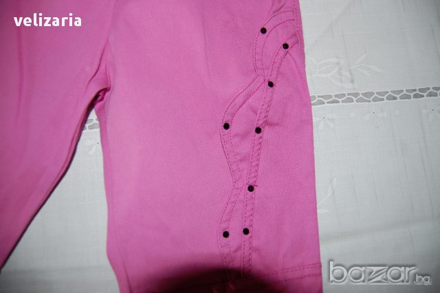 Розово панталонче с подарък блузка 9м, снимка 5 - Бебешки блузки - 16674175