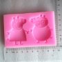 Пепа пиг прасе peppa pig родители силиконов молд за украса декор торта фондан шоколад и др, снимка 3