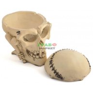 Сувенирен пепелник - човешки череп с формата на топка, снимка 4 - Подаръци за мъже - 15753781