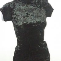 Комплект дамска тениска поло и панталон черно кадифе, снимка 5 - Костюми - 18845966