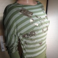 Атрактивна зелена дамска туника / блуза с дълъг ръкав, ръкави, къса рокля, дамски топ, снимка 2 - Туники - 8472139