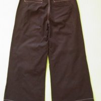 Esprit ефектен черен дамски летен панталон с широки крачоли, снимка 2 - Панталони - 26187492