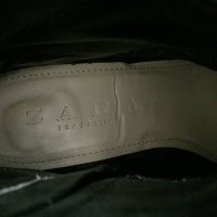 маркови кожени ботуши ZARA Trafaluc Black Suede Boots, снимка 8 - Дамски ботуши - 23800362