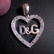   Масивен  сребърен  комплект D&G със Сваровски кристали и циркони, снимка 2 - Бижутерийни комплекти - 12157379
