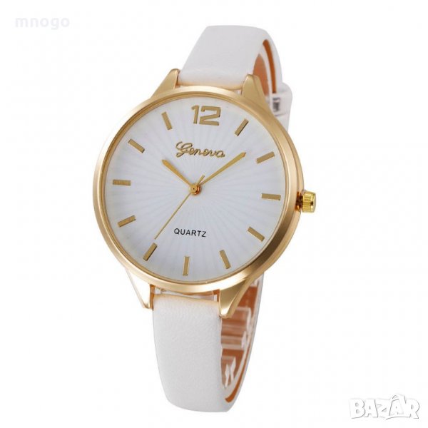 Geneva нов дамски с кожена каишка стилен модерен за дами топ, снимка 1