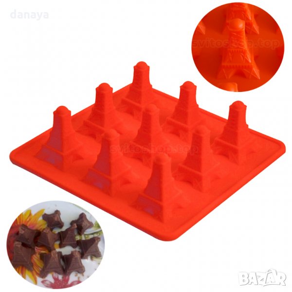 Силиконова форма за шоколад Айфелова кула форми за бонбони, снимка 1