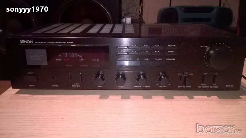 Denon dra-25 receiver-made in japan-внос швеицария, снимка 1