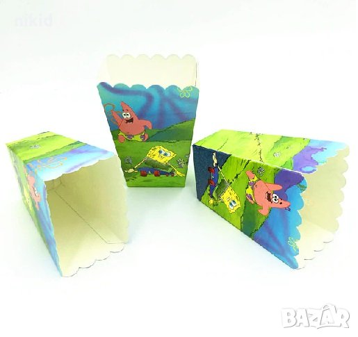 Спонджбоб спондж боб квадратни гащи spongebob Парти кутия за дребни лакомства пуканки и др, снимка 1