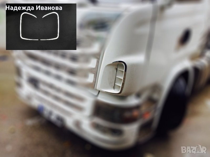 Комплект, 2 броя декорация за въздухоотводиза Scania R/P/G/L 1994-2016, снимка 1