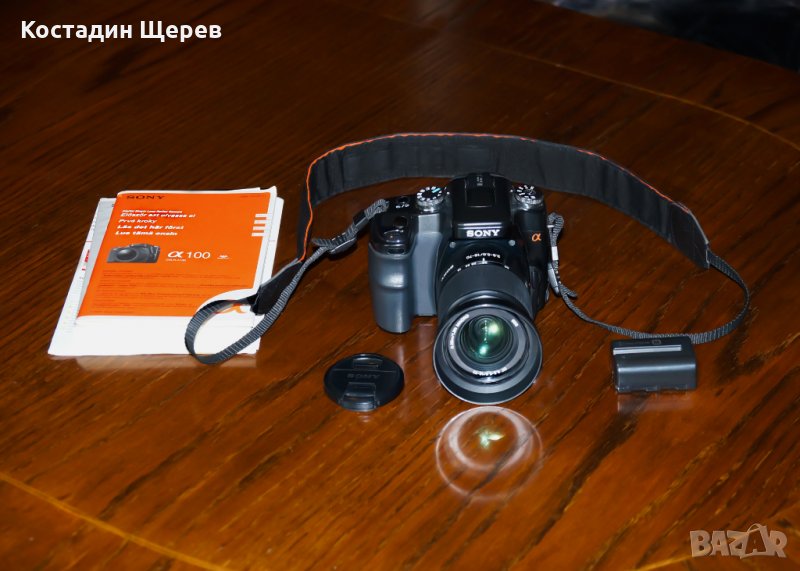 Фотоапарат Sony A100 с обектив Sony 18-70, снимка 1