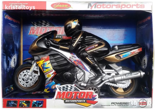 Детска играчка състезателен мотор с моторист - състезател в подаръчна кутия, снимка 1 - Коли, камиони, мотори, писти - 24194080
