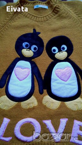 Блузка с пингвинчета, снимка 2 - Блузи с дълъг ръкав и пуловери - 13439425