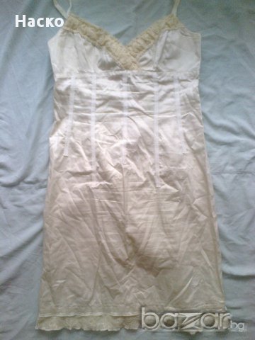 etere,бутикова лятна памучна рокля с дантели шампанско, балон, снимка 2 - Рокли - 13736953