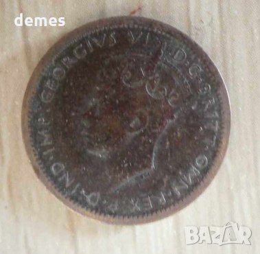  Британска Западна Африка - 6 пенса, 1945 г. - 74 m, снимка 3 - Нумизматика и бонистика - 24268924