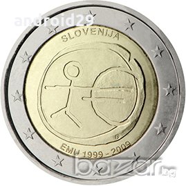 2 Евро монети (възпоменателни) емитирани 2009г (10г. на Икономически и Паричен съюз), снимка 7 - Нумизматика и бонистика - 15990617