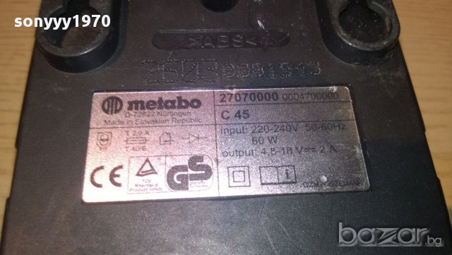 metabo-c45 4.8-18voltts/2amp-зарядно-внос швеицария, снимка 9 - Други инструменти - 11571423