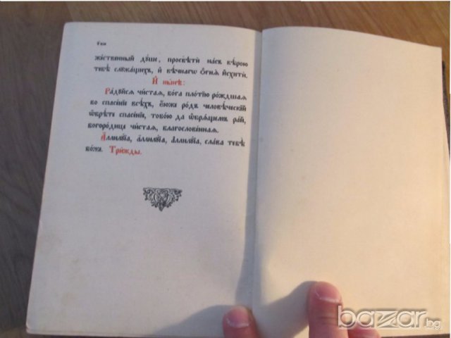 † църковна книга, богослужебна книга Часослов на църковнославянски с молитви, псалми църква църква, снимка 7 - Антикварни и старинни предмети - 18165417