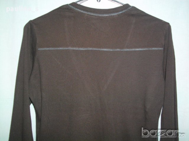 Еластична памучна блуза ”Esprit” / цвят Шоколад / голям размер , снимка 8 - Блузи с дълъг ръкав и пуловери - 15863312