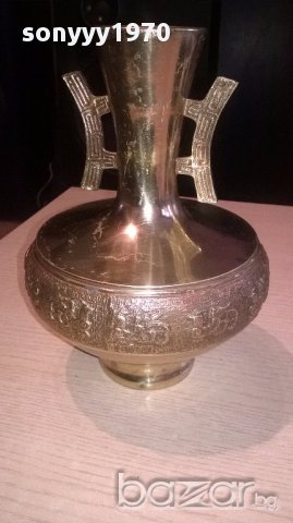 Масивна и красива ваза-21х15см-внос швеицария, снимка 10 - Антикварни и старинни предмети - 16843994