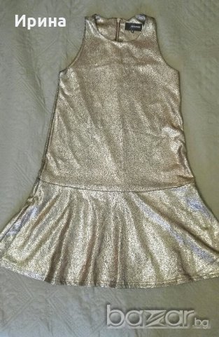 Дамска златиста рокля, снимка 1 - Рокли - 21336901