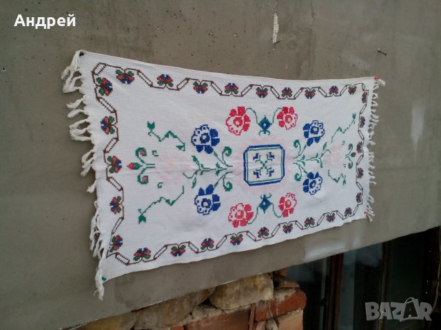 Старинен бродиран ковьор,покривка за стена #5, снимка 2 - Антикварни и старинни предмети - 23757494