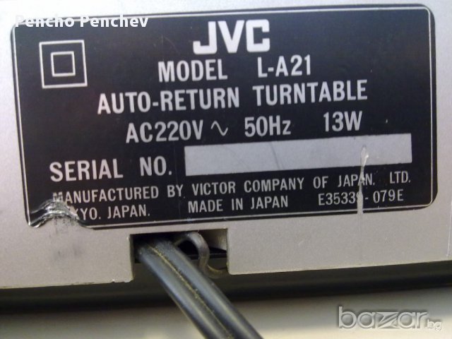 Грамофон JVC L-A21, снимка 8 - Грамофони - 17354557