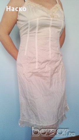 etere,бутикова лятна памучна рокля с дантели шампанско, балон