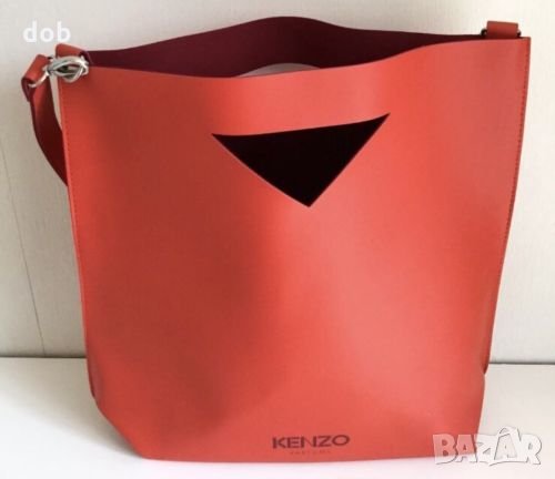 Нова кожена червена чанта Kenzo tote bag оригинал, снимка 9 - Чанти - 22846117