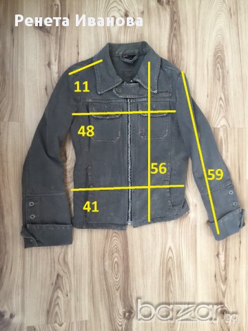 DIESEL дамско дънково яке, оригинално, размер М slim fit, снимка 4 - Якета - 11057841