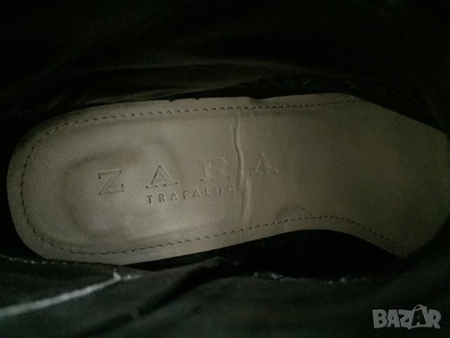 маркови кожени ботуши ZARA Trafaluc Black Suede Boots, снимка 8 - Дамски ботуши - 23800362
